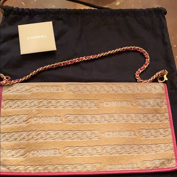 HP 🎉 Chanel tan & pink cowhide & leather bag - Picture 10 of 13